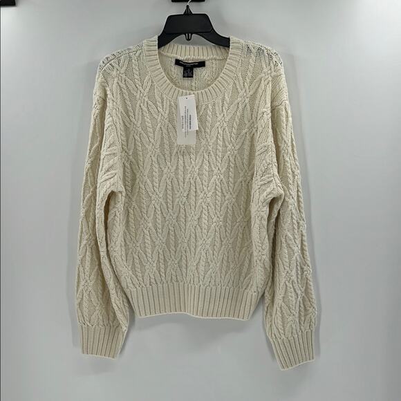 French Connection Sweaters - French Connection Women's Cable Knit Heavyweight Sweater - Cream - 10 - NWT